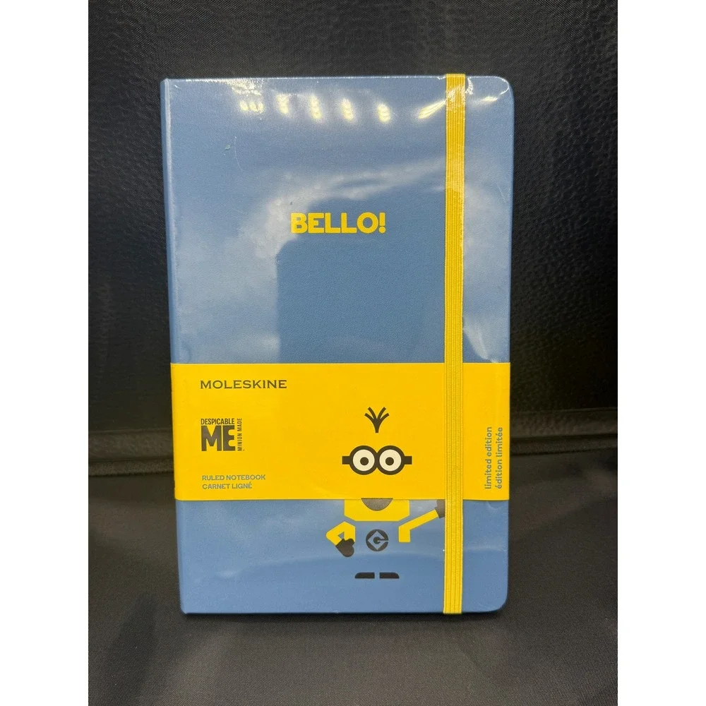 NWT MOLESKINE Ruled Notebook Unisex Blue Minions Limited Edition Large 5x8.25